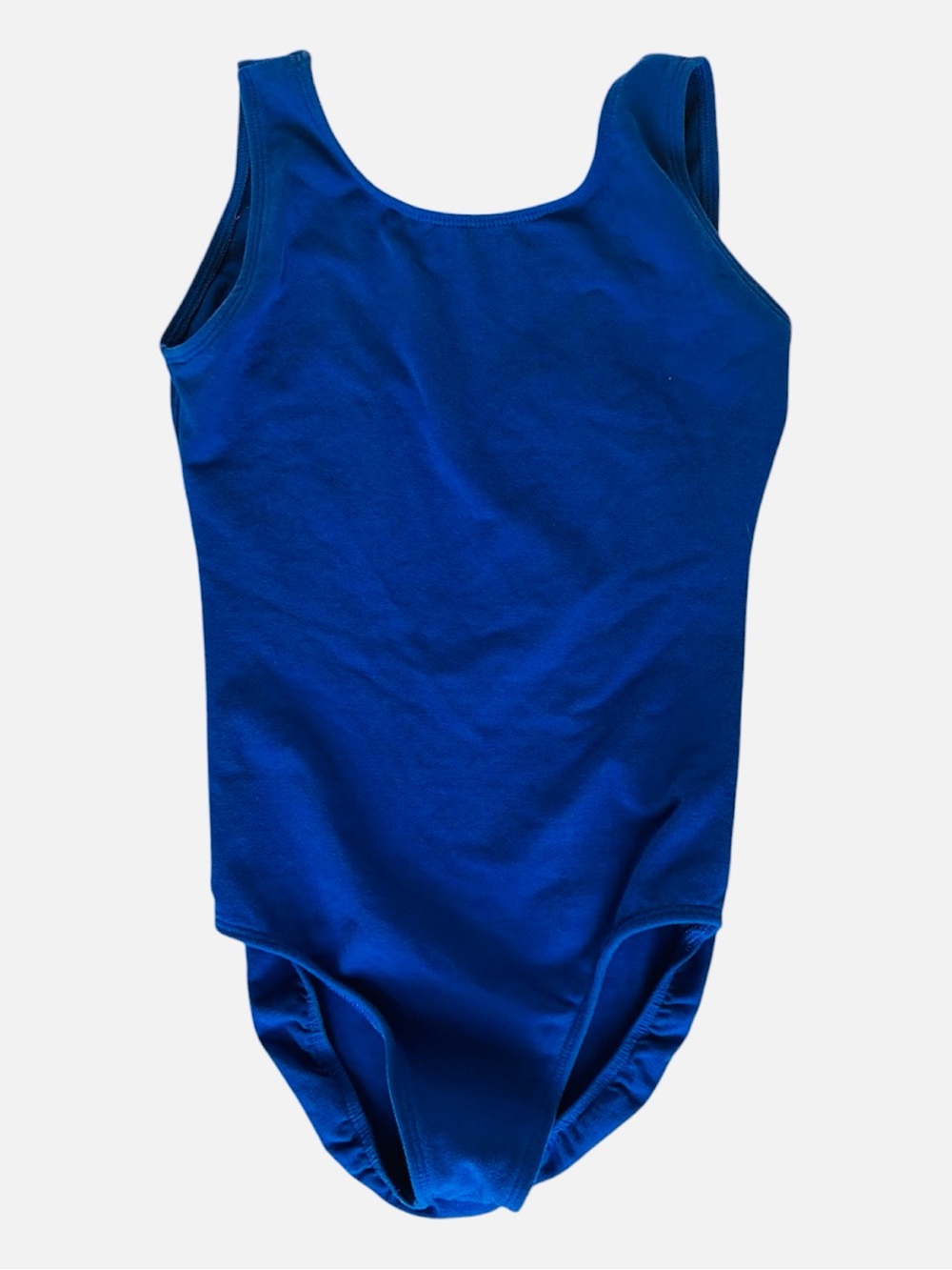 Eurotard Blue Tank Style Cotton Leotard Size Girls Large